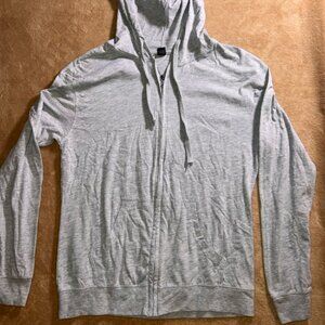 Tultex Medium Gray 'People of the Earth' Light Long Sleeve Hood Zip Jacket (T)‎